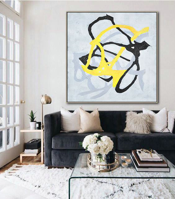 Original Extra Large Wall Art,Hand-Painted Oversized Minimal Painting On Canvas,Large Wall Art Canvas